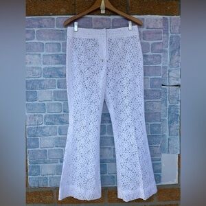 MICHELLE FARMER COLLABORATE LACE WIDE LEG PANTS SIZE 6